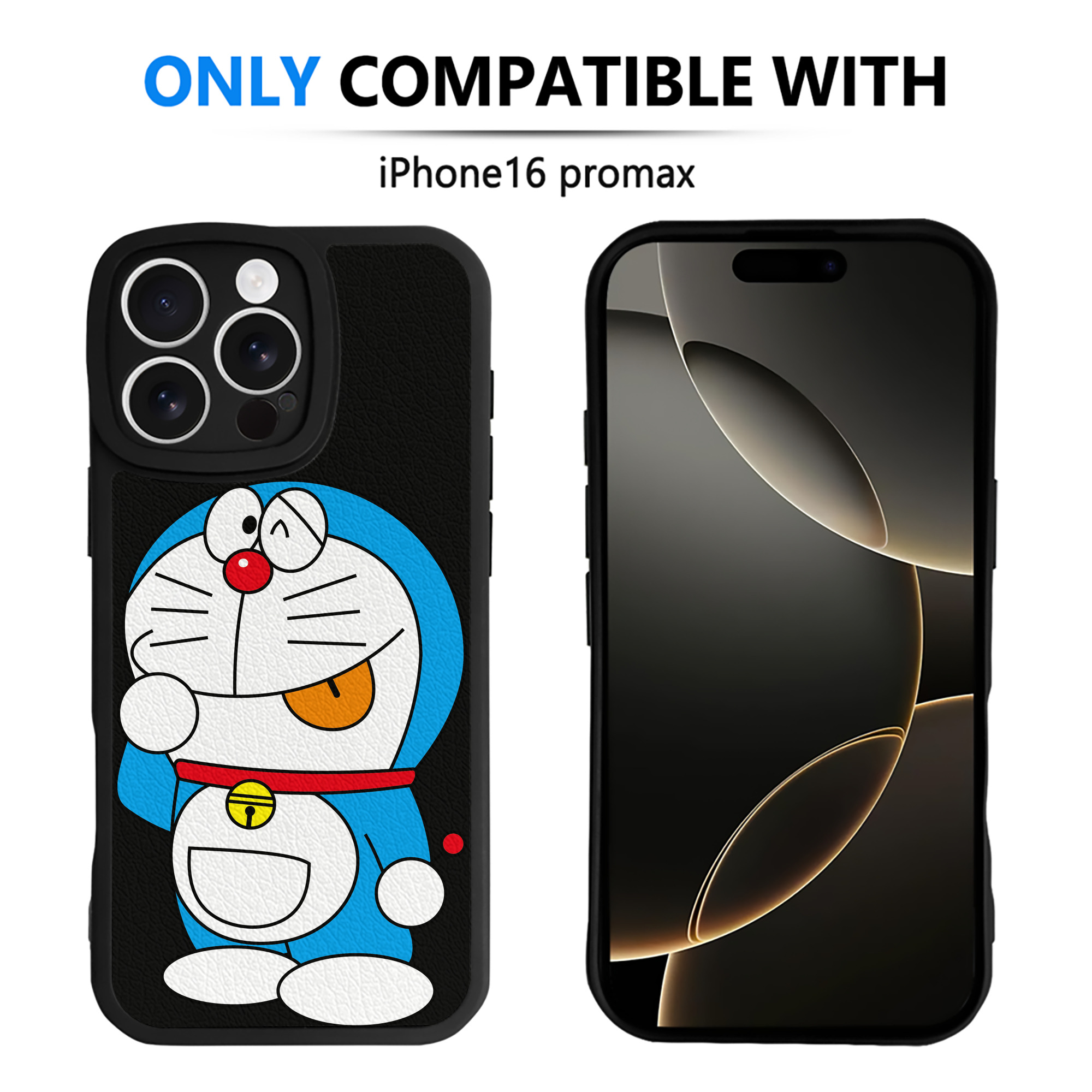 （画像用） ドラえもん Doraemon 【iPhone 16シリーズ対応】シリコンスマホケース（レザー調） 材質：シリコン